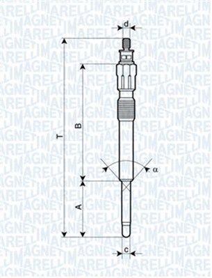 MAGNETI MARELLI Kvēlsvece 062900043304